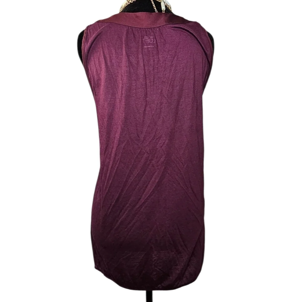 LOFT Burgundy Sleeveless Tunic - Picture 3 of 5